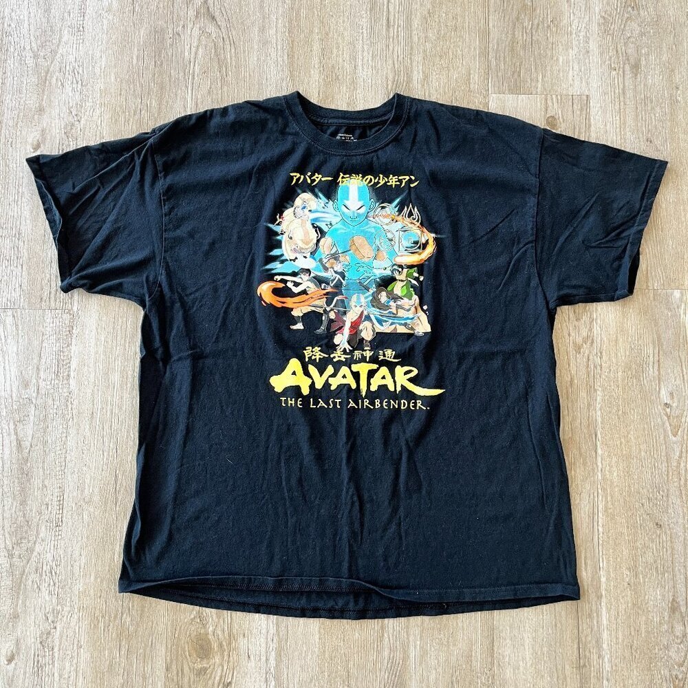 Unisex Nickelodeon Avatar Black Print Tshirt - 2X